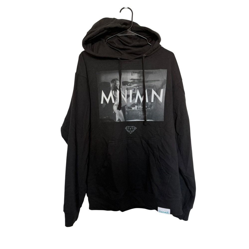 Diamond Supply Co Pusha T King‎ Push MNIMN Hoodie Black Mens Streetwear Pullover